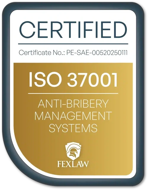 Certificación ISO 37001 antisoborno de Fexlaw