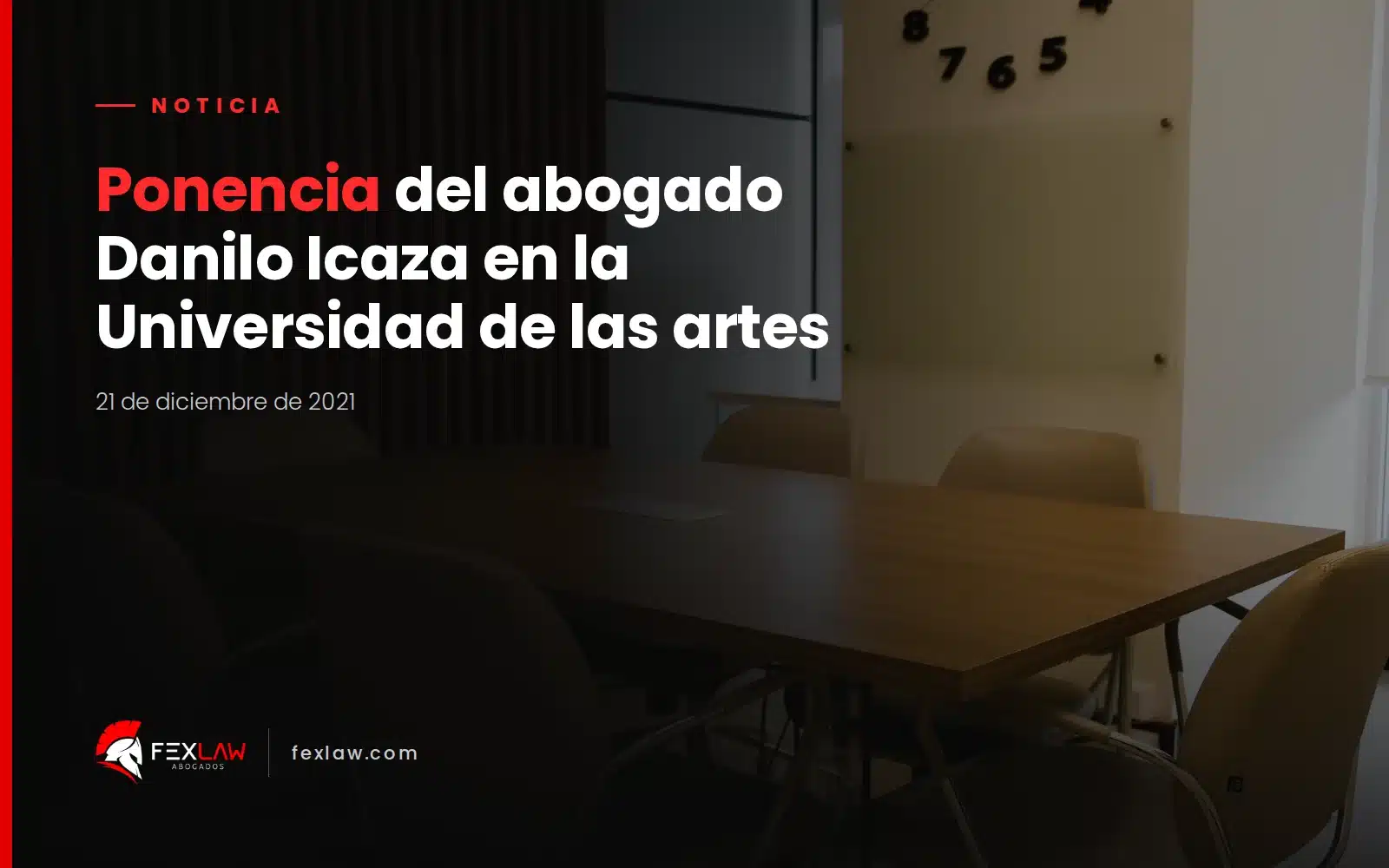 Ponencia del abogado Danilo Icaza en la Universidad de las artes